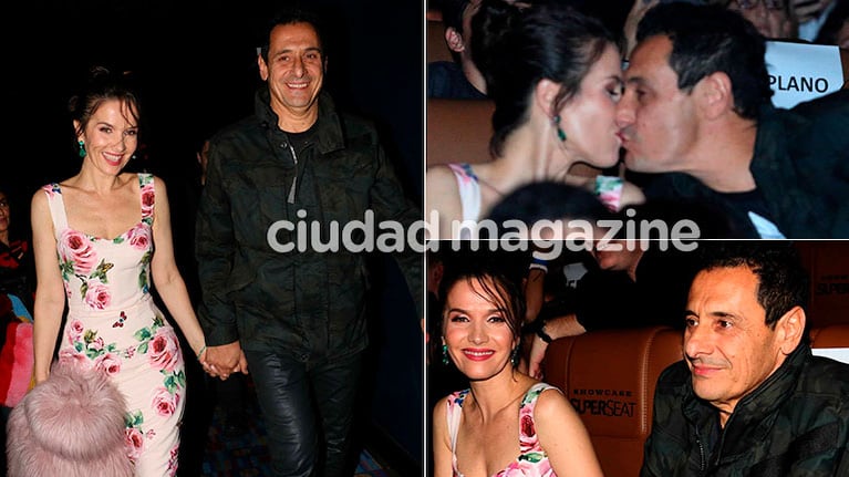 Natalia Oreiro, risas y mimos con Ricardo Mollo en la avant premiere de Re loca (Foto: Movilpress)
