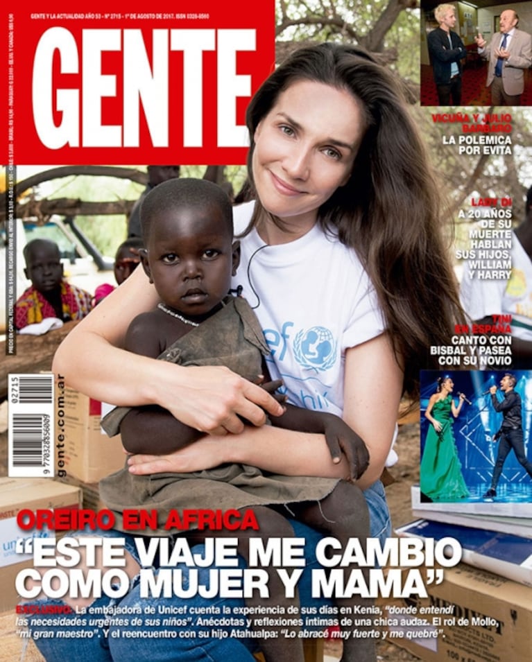 Natalia Oreiro, tapa de la revista Gente, en un viaje transformador a Kenia: "Un niño indefenso es eso en Nairobi o en Chaco; nadie es ajeno a su dolor"