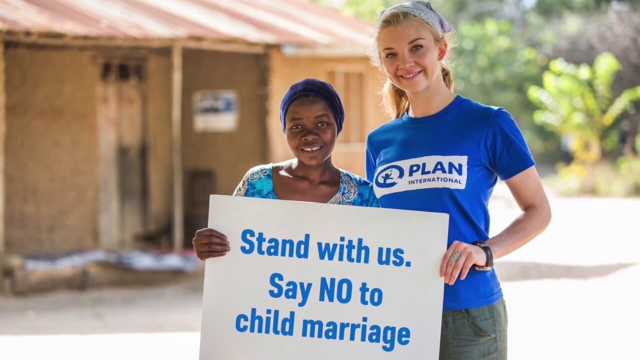 Natalie Dormer: su lucha para que las niñas no se casen antes de los 12 años   