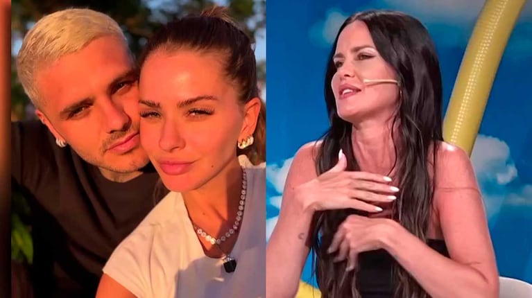 Natalie Weber, China Suárez y Mauro Icardi (Fotos: capturas América TV)