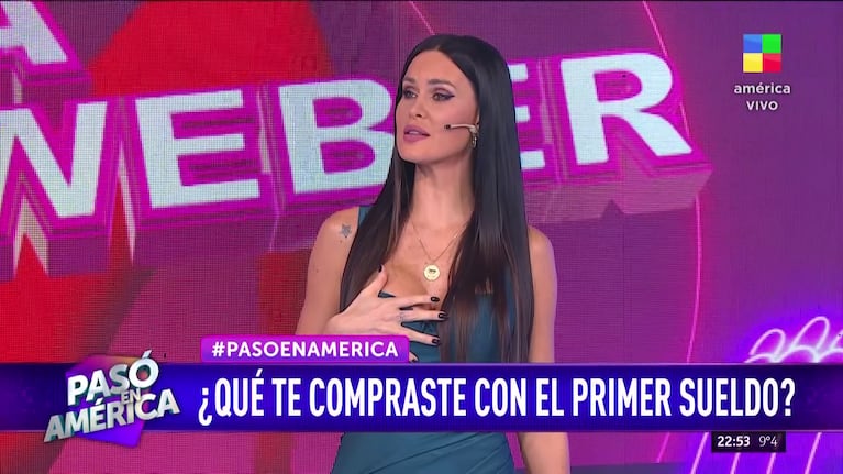 Natalie Weber en Pasó en América (Foto: captura de América).
