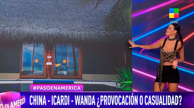 Natalie Weber fulminó a Icardi por publicar una foto de la China Suárez como Dios la trajo al mundo (Foto de América TV)