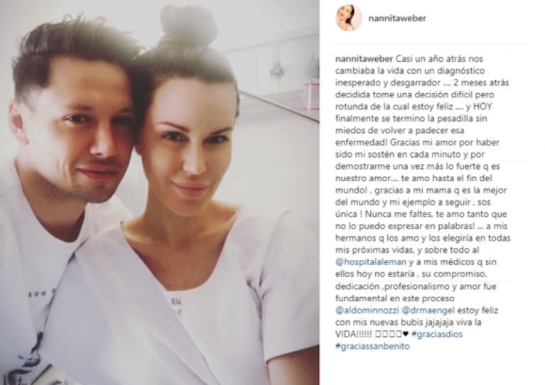 Natalie Weber se realizó una mastectomía, tras vencer un cáncer de mama: "Se terminó la pesadilla; sin miedos de volver a padecer esa enfermedad" 