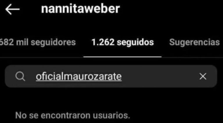 Natalie Weber y Mauro Zárate, en medio de rumores de crisis: ella lo dejó de seguir en Instagram