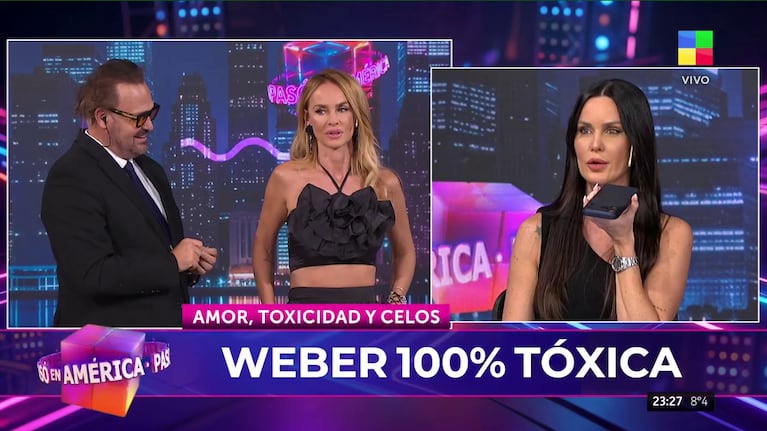 Natalie Weber y sus "tips anti infieles" (Foto: captura de América).