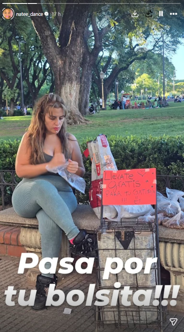 Natee de Cuestión de Peso apareció en un parque con un gesto solidario: los detalles | Créditos: instagram @natee_dance