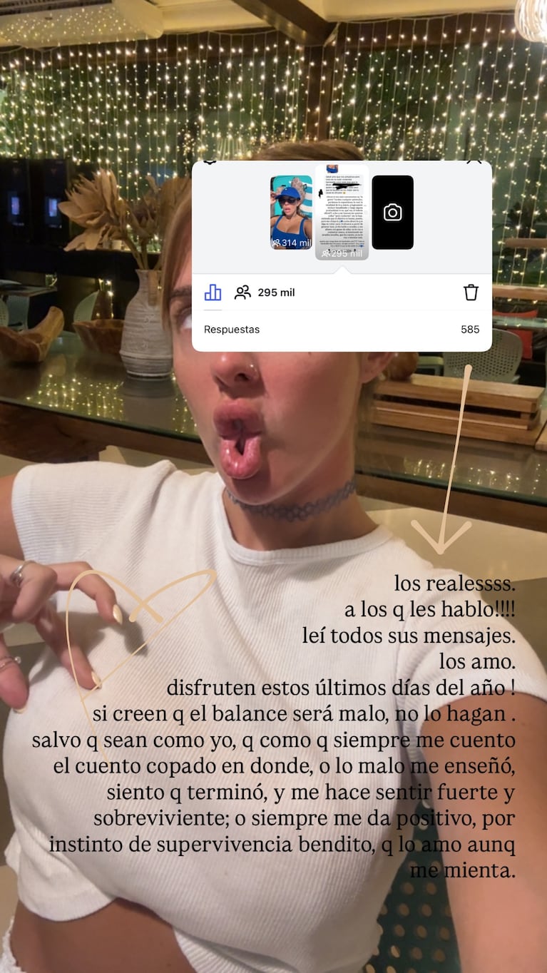 Nati Jota explotó contra un hater y publicó un fuerte descargo tras su posteo en Instagra. Crédito: Instagram
