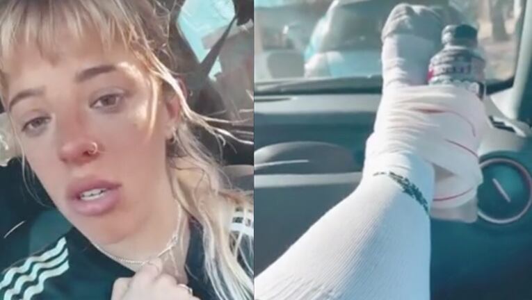 Nati Jota relató entre lágrimas su lesión jugando al paddle.