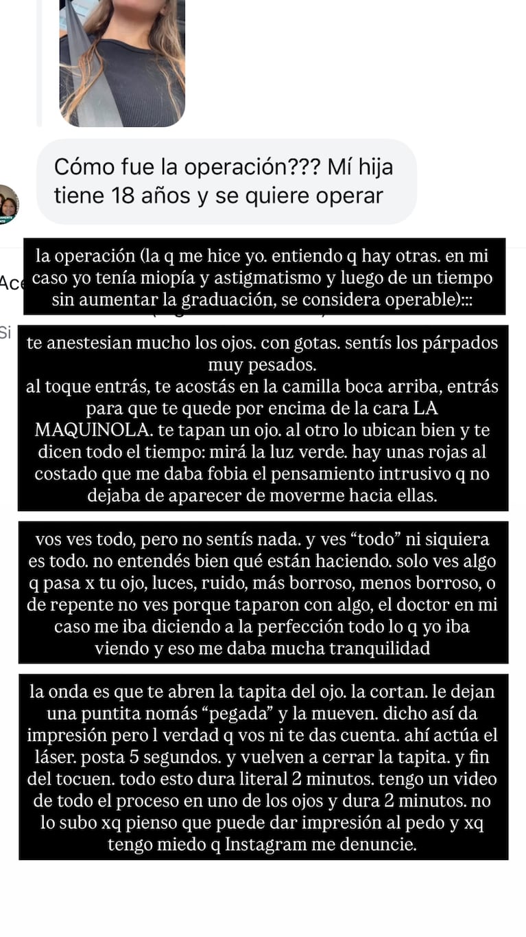 Nati Jota se operó de la vista y se despidió de los anteojos: “Me emociona en serio”. Crédito: Instagram