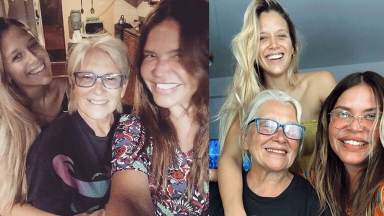 Naza se mostró feliz con su hija y su mamá.