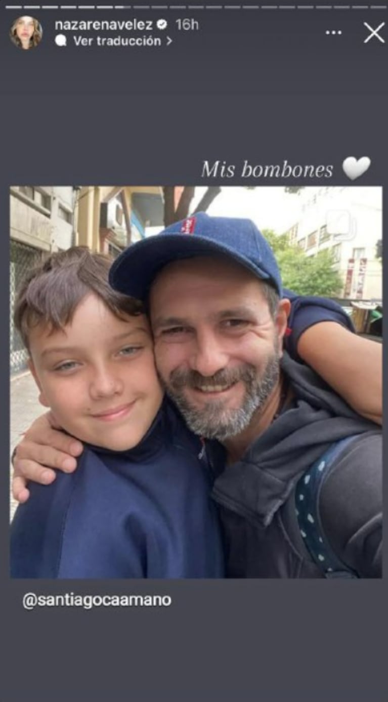 Nazarena Vélez se conmovió con el tierno posteo que Santiago Caamaño le dedicó a su hijo Titi: "Mis bombones"