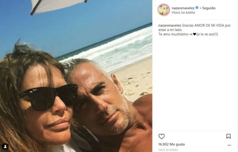 Nazarena Vélez y sus románticas vacaciones en Río de Janeiro con su novio: "Te amo muchísimo"