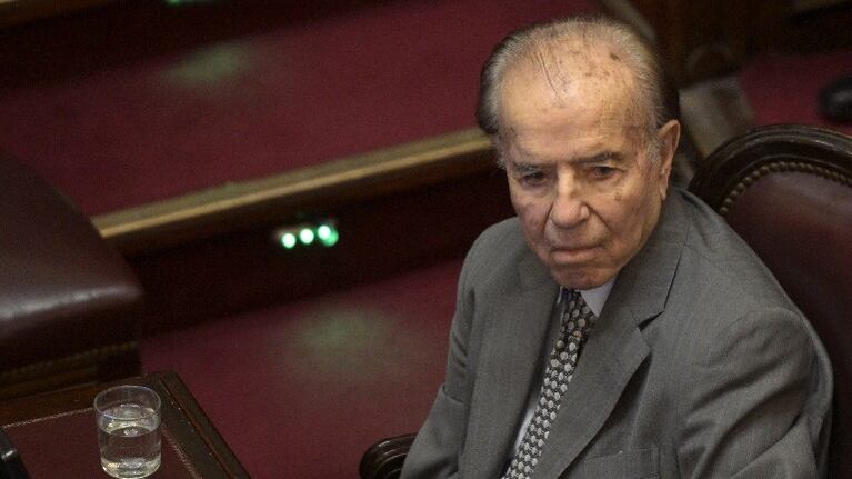 Negativo: Carlos Menem no tiene coronavirus. Foto: AFP.