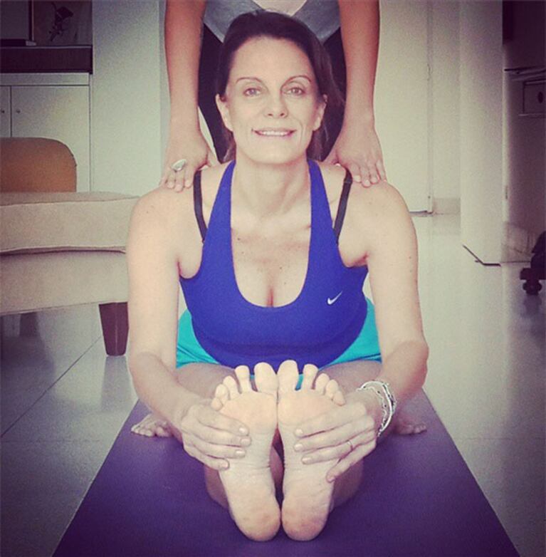 Nequi Galotti y su cuerpazo haciendo yoga. (Fotos: Instagram)