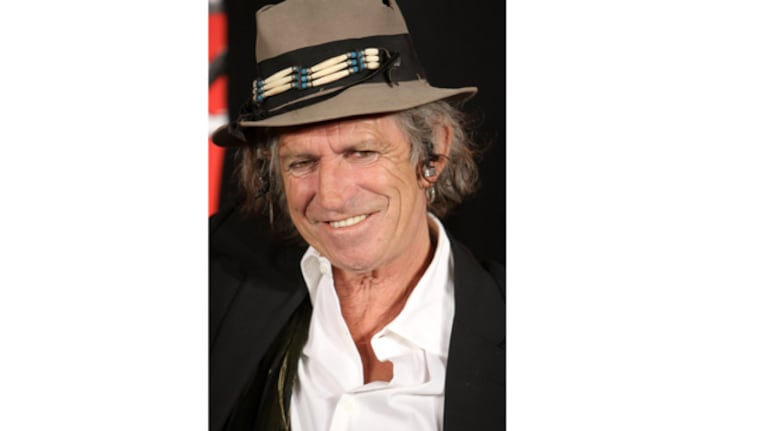 NEW YORK - MARCH 30: Guitarist Keith Richards of the Rolling Stones during Paramount Pictures' press conference for "Shine A Light" at the New York Palace Hotel on March 30, 2008 in New York City.  (Photo by Scott Gries/Getty Images)