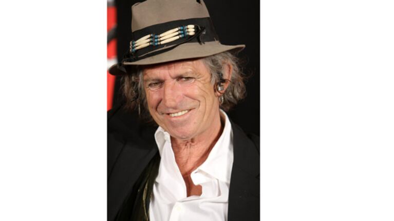 NEW YORK - MARCH 30: Guitarist Keith Richards of the Rolling Stones during Paramount Pictures' press conference for "Shine A Light" at the New York Palace Hotel on March 30, 2008 in New York City.  (Photo by Scott Gries/Getty Images)