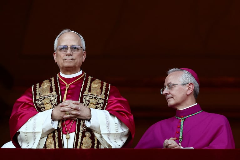 Newly elected Pope Leo XIV, Cardinal Robert Prevost of the United States appears on the balcony of St. Peter's Basilica, at the Vatican, May 8, 2025. REUTERS/Yara Nardi
