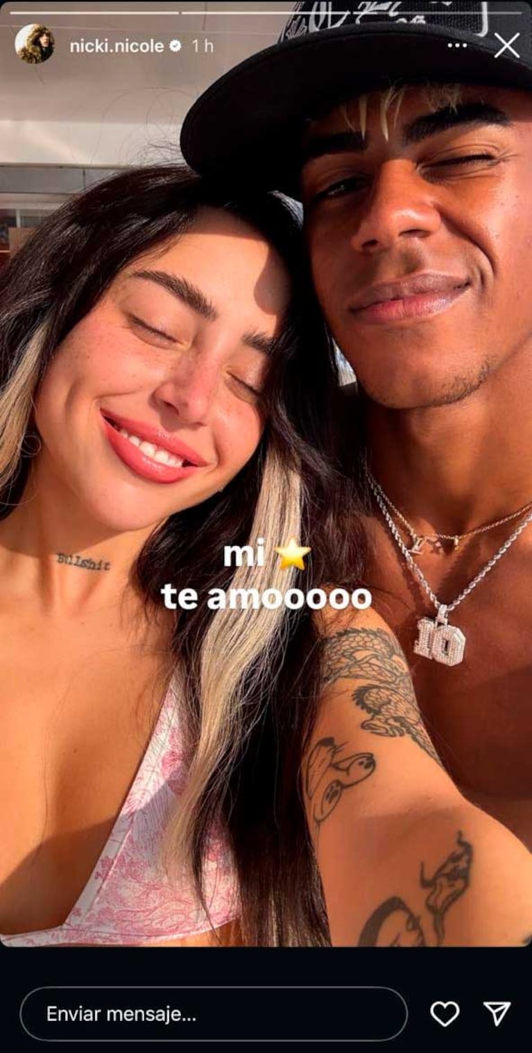 Nicki Nicole y Lamine Yamal (Foto: captura Instagram)