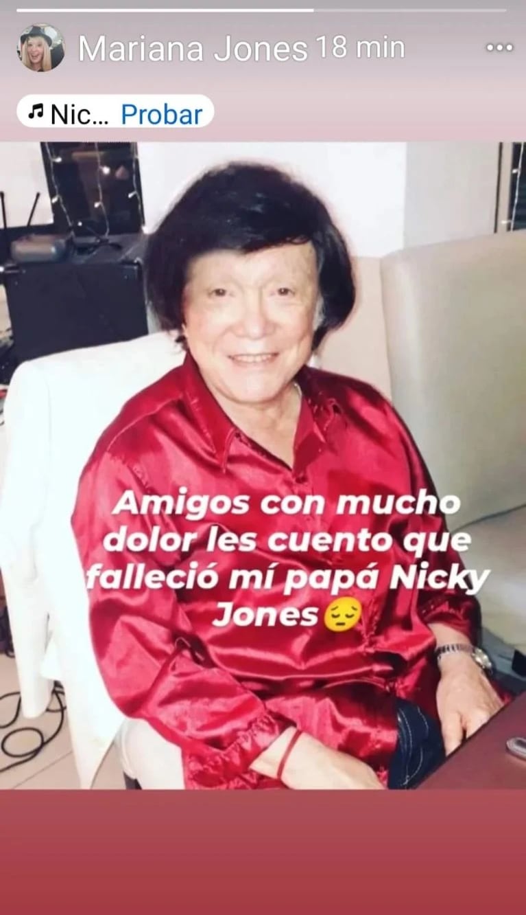 Nicky Jones. CRÉDITO: Instagram/@marianajones