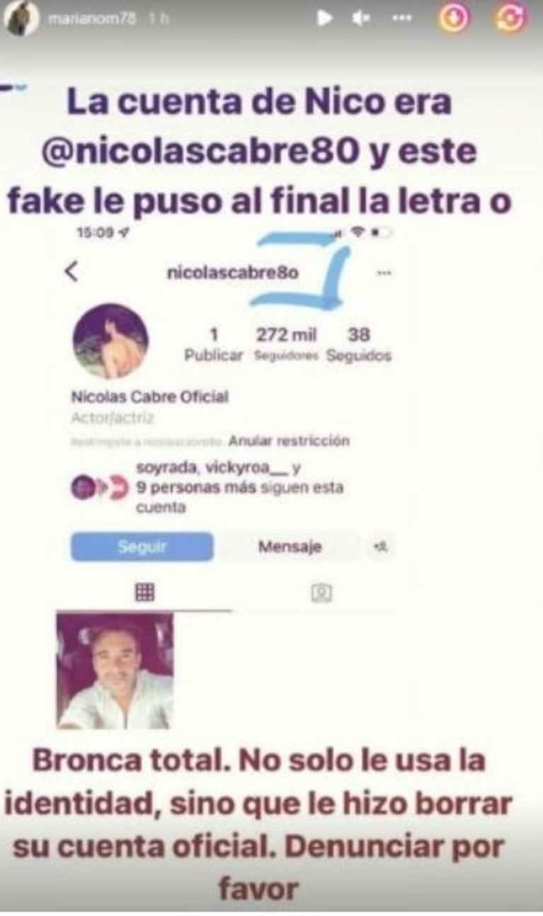 Nico Cabré tuvo que cerrar su cuenta de Instagram a horas de abrirla: el motivo