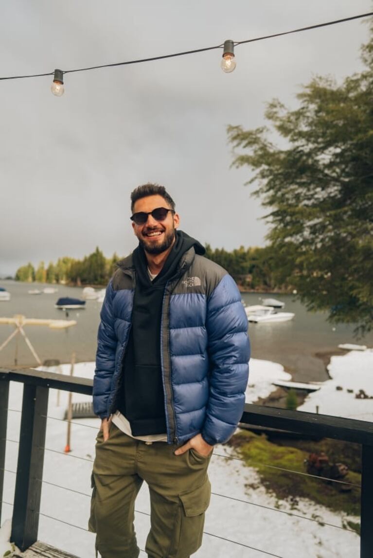 Nico Occhiato esquió en Cerro Bayo con Flor Jazmín Peña y Juan Marconi: las fotos en la nieve