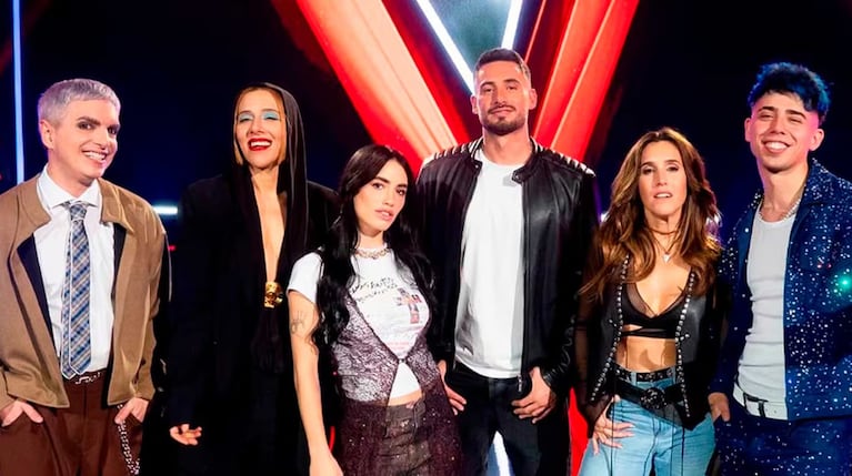 Nico Occhiato y el jurado de La Voz Argentina 2025. Foto: Telefe