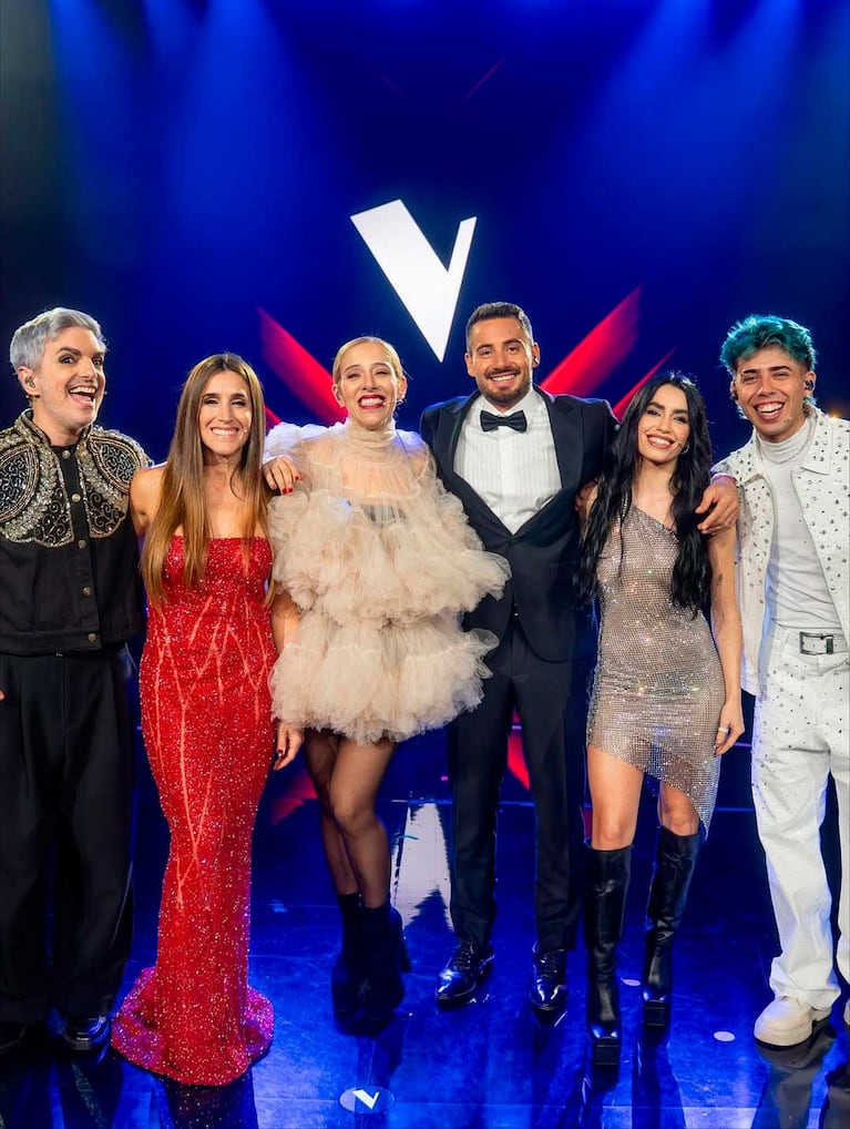 Nico Occhiato y los jurados de La Voz Argentina 2025 (Foto: Instagram @lali)