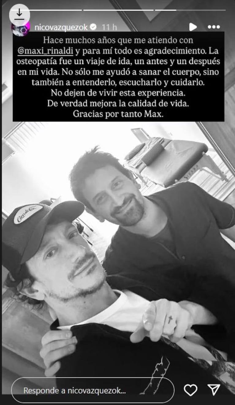 Nico Vázquez. CRÉDITO: Instagram/@nicovazquezok