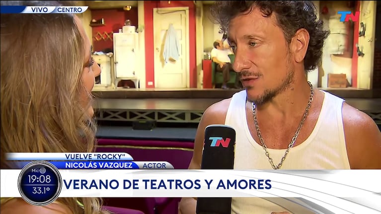 Nico Vázquez habló con TN (Foto: captura de Todo Noticias).