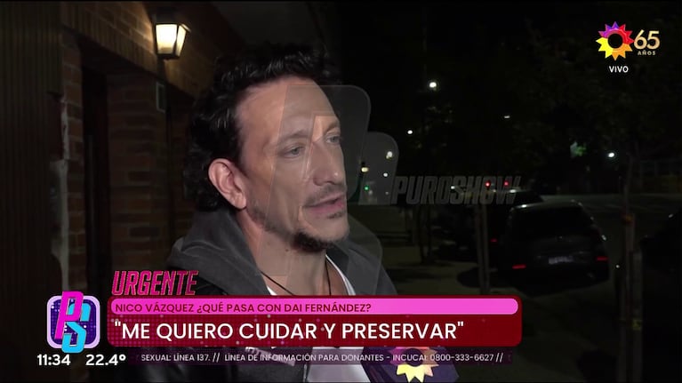 Nico Vázquez habló en Puro Show (Foto: captura de eltrece).