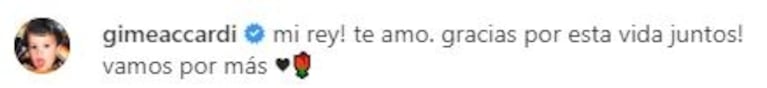 Nico Vázquez le dedicó a Gimena Accardi un profundo posteo por su cumpleaños: "Tantas cosas vividas"