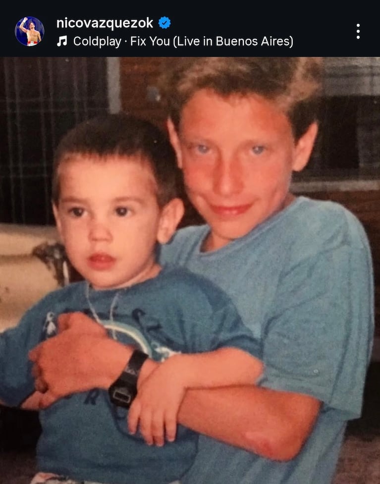 Nico Vázquez recordó a su hermano Santiago (Foto: Instagram/@nicovazquezok).