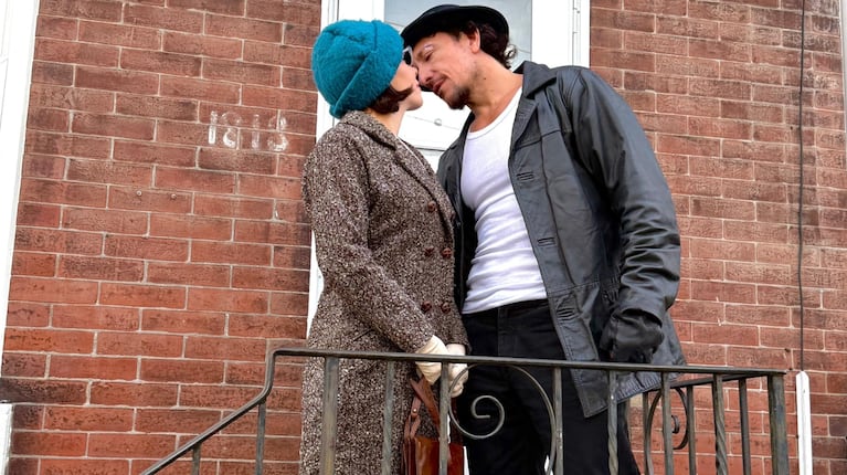 Nico Vázquez y Dai Fernández grabaron nuevas imágenes de la obra “Rocky” en Filadelfia. Foto: Prensa