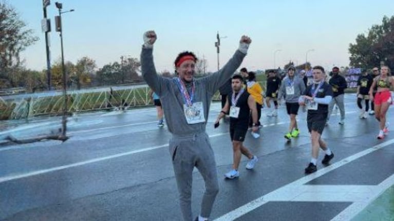 Nico Vázquez y Dai Fernández grabaron nuevas imágenes de la obra “Rocky” en Filadelfia. Foto: Prensa