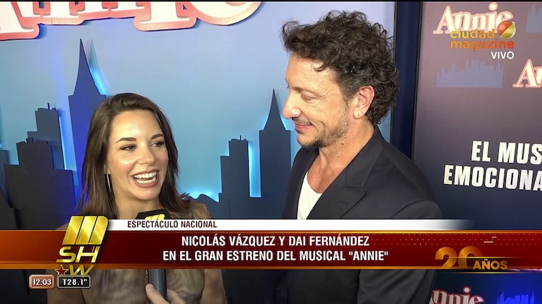 Nico Vázquez y Dai Fernández hablaron en Mshow (Foto: captura de Ciudad Magazine).