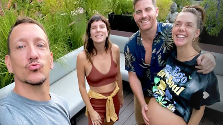 Nico Vázquez y Gime Accardi compartieron la foto más tierna con Julieta Nair Calvo a punto de ser mamá.