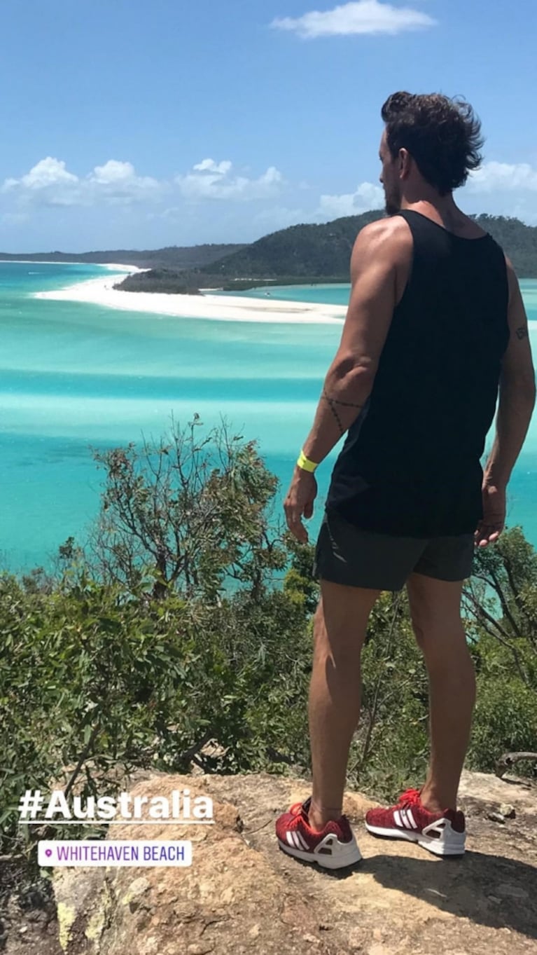 Nico Vázquez y Gimena Accardi, enamorados en una paradisíaca isla de Australia: lomazos, paisajes increíbles y diversión