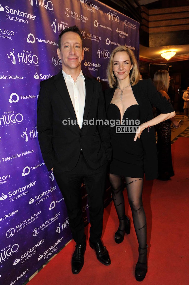 Nico Vázquez y Julieta Nair Calvo en los Premios Hugo 2023 (Foto: Movilpress).