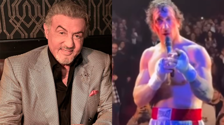 Nico Vázquez y Sylvester Stallone. Fotos: Instagram