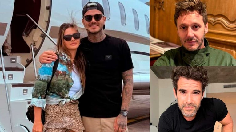 Nicolás Cabré, Benjamín Vicuña, China Suárez y Mauro Icardi (Fotos: Instagram)