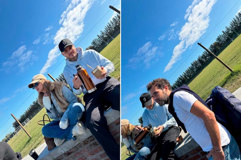 Nicolás Cabré fue visto nuevamente con Mauro Icardi y la China Suárez (Fotos: Twitter/ X @elejercitodelam)