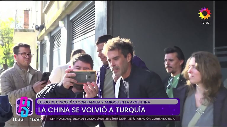 Nicolás Cabré se llamó a silencio ante las consultas sobre la China Suárez y Rufina (Foto: captura de eltrece).
