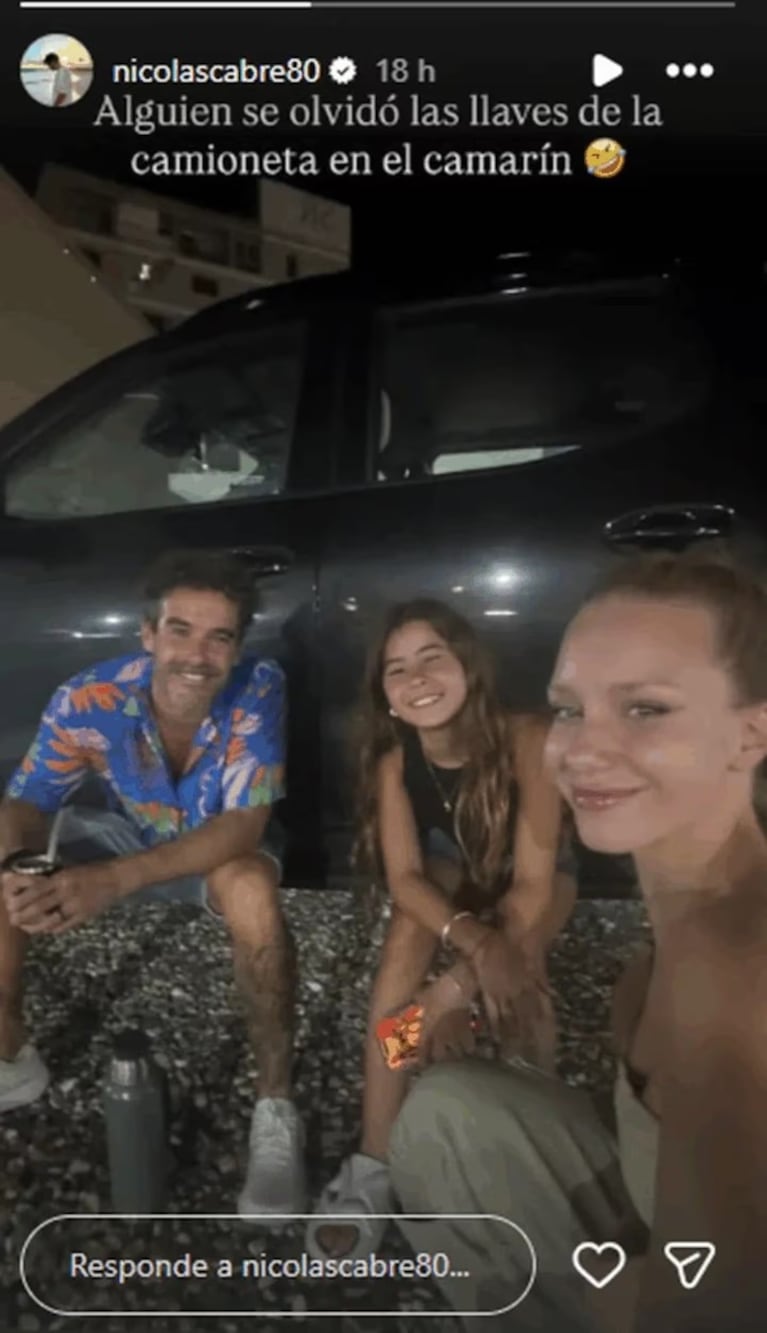 Nicolás Cabré vivió un inesperado contratiempo junto a su hija Rufina en Carlos Paz. Crédito: Instagram