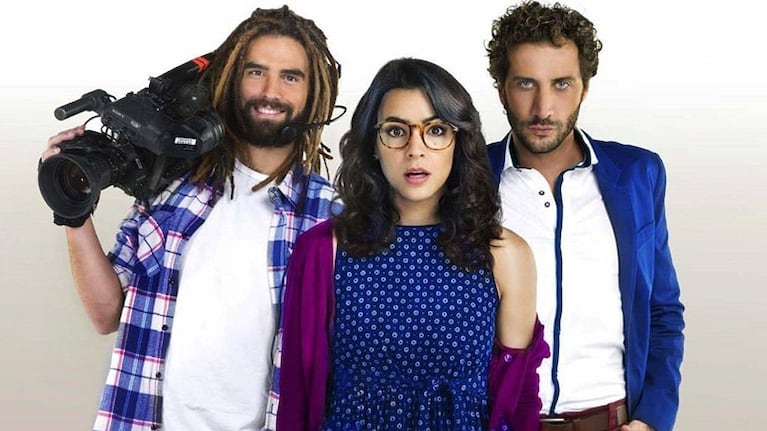 Nicolás Furtado, Agustina Cherri y Luciano Castro, protagonistas de Fanny, la Fan, ficción que fue levantada de la pantalla de Telefe. (Foto: Telefe)