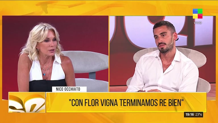 Nicolás Occhiato en SQP con Yanina Latorre (Foto: captura de América).