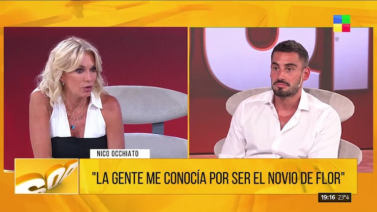 Nicolás Occhiato en SQP con Yanina Latorre (Foto: captura de América).