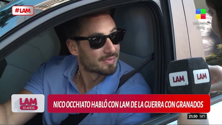 Nicolás Occhiato habló en LAM (Foto: captura de América).