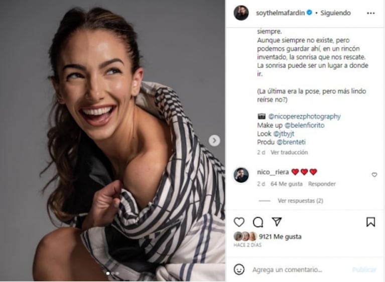 Nicolás Riera y Thelma Fardin confirmaron su sorpresivo romance con una romántica foto: "Te amo"