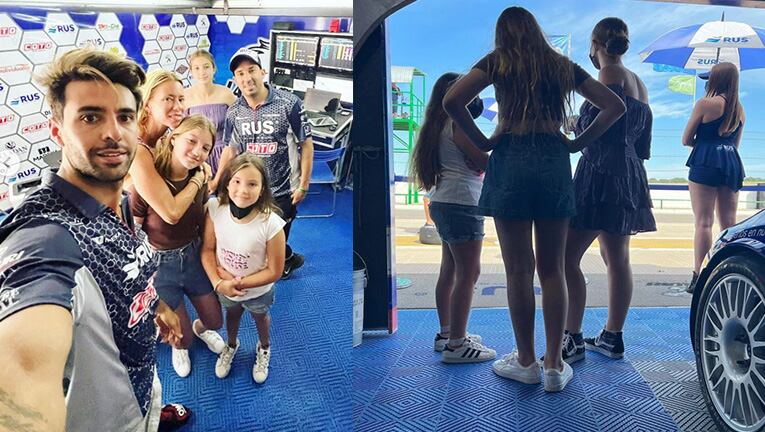Nicole Neumann alentó a José Manuel Urcera en su carrera junto a sus hijas.