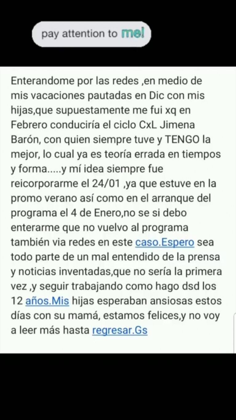 Nicole Neumann, ante los rumores de no querer compartir estudio con Jimena Barón en Cortá por Lozano: "Con ella tengo la mejor"